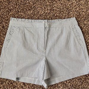 J Crew Blue Seersucker Shirts, Size 12